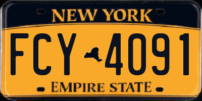 NY license plate FCY4091