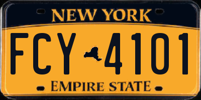 NY license plate FCY4101