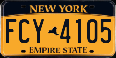 NY license plate FCY4105
