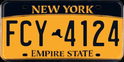 NY license plate FCY4124