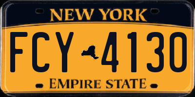 NY license plate FCY4130
