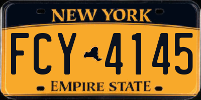 NY license plate FCY4145