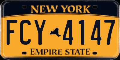 NY license plate FCY4147