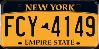 NY license plate FCY4149