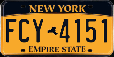 NY license plate FCY4151