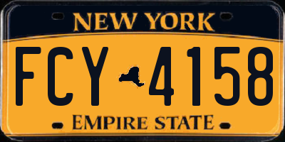 NY license plate FCY4158