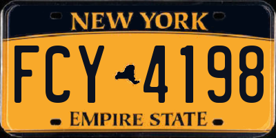 NY license plate FCY4198