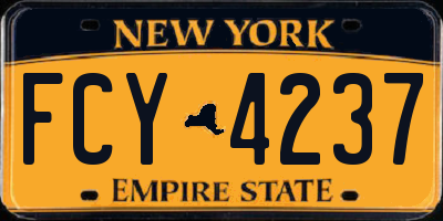 NY license plate FCY4237