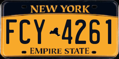 NY license plate FCY4261