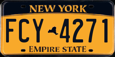 NY license plate FCY4271