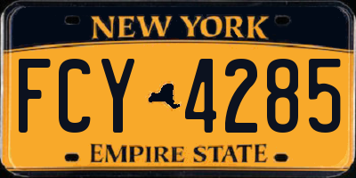 NY license plate FCY4285