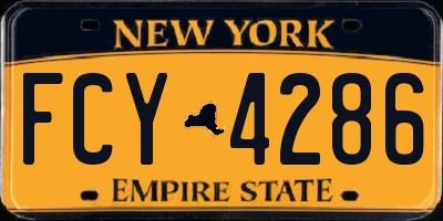 NY license plate FCY4286