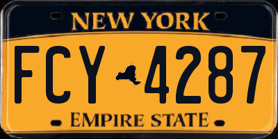 NY license plate FCY4287