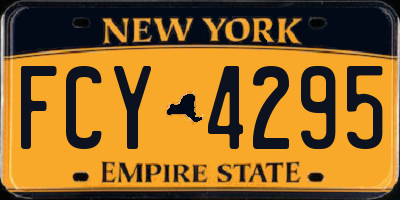 NY license plate FCY4295