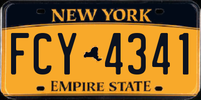 NY license plate FCY4341