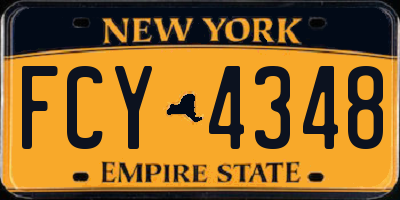 NY license plate FCY4348