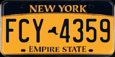 NY license plate FCY4359