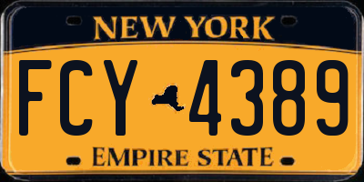 NY license plate FCY4389