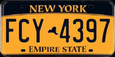 NY license plate FCY4397