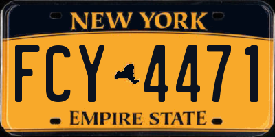 NY license plate FCY4471