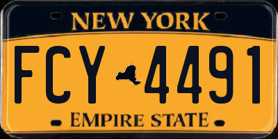 NY license plate FCY4491
