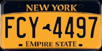 NY license plate FCY4497