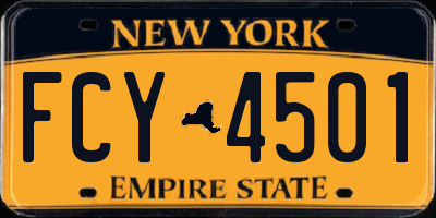 NY license plate FCY4501