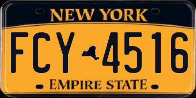 NY license plate FCY4516