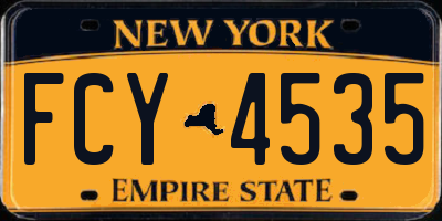 NY license plate FCY4535