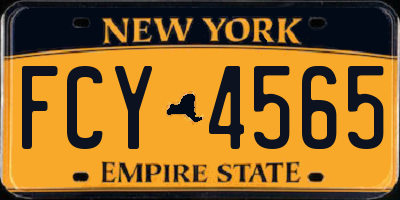 NY license plate FCY4565