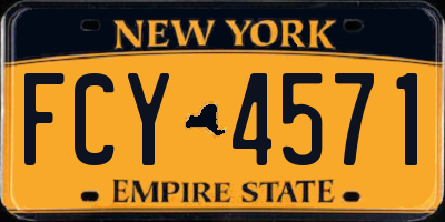 NY license plate FCY4571
