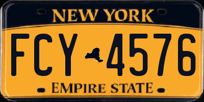 NY license plate FCY4576