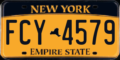 NY license plate FCY4579