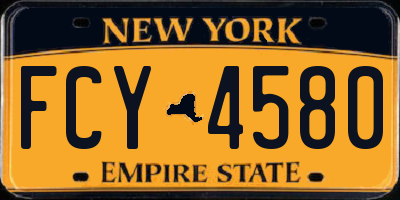 NY license plate FCY4580