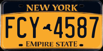 NY license plate FCY4587