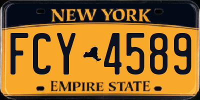 NY license plate FCY4589
