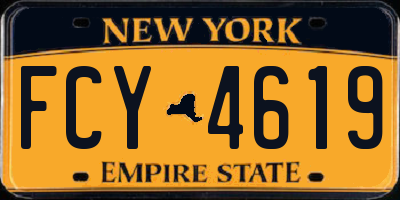 NY license plate FCY4619