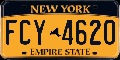 NY license plate FCY4620