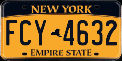 NY license plate FCY4632