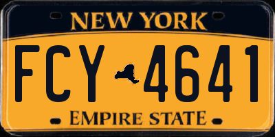 NY license plate FCY4641