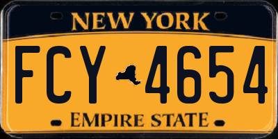 NY license plate FCY4654