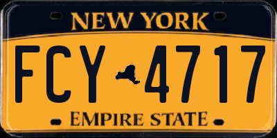 NY license plate FCY4717