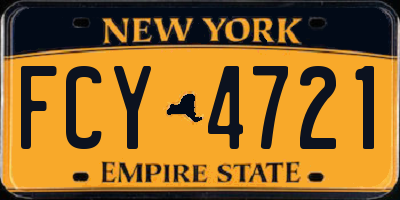 NY license plate FCY4721
