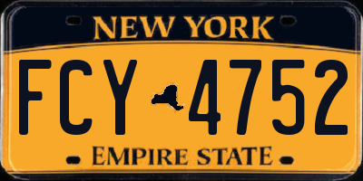 NY license plate FCY4752