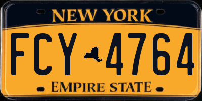 NY license plate FCY4764