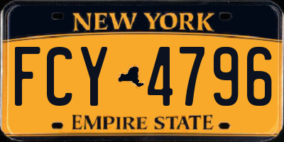 NY license plate FCY4796