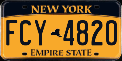 NY license plate FCY4820