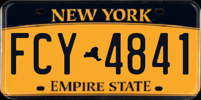 NY license plate FCY4841