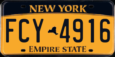 NY license plate FCY4916