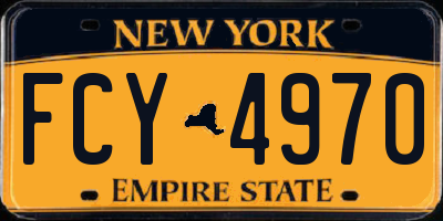 NY license plate FCY4970